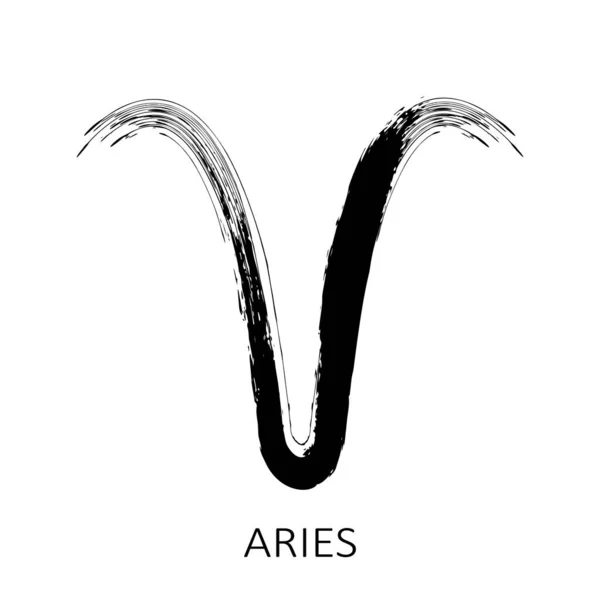 Signo Zodíaco Aries Isolado Fundo Branco Constelação Zodíaco Elemento Projeto — Vetor de Stock