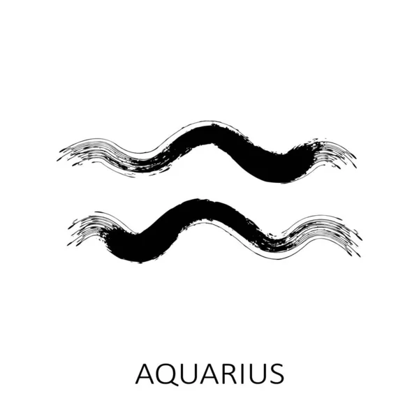 Zodiac Tecken Aquarius Isolerad Vit Bakgrund Zodiac Konstellationen Designelement För Stockillustration