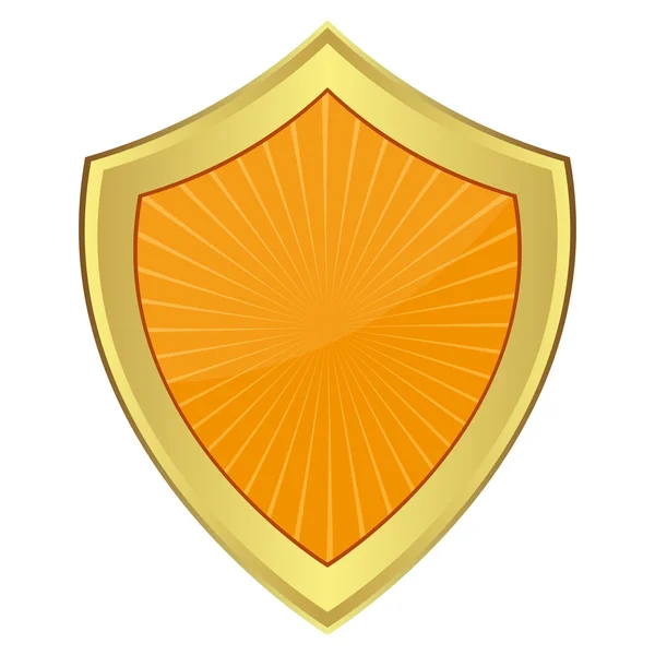 オレンジの盾 — ストックベクタ