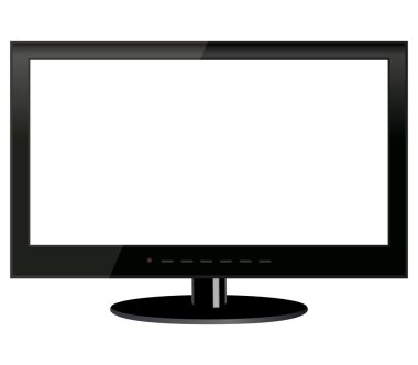 TV beyaz zemin üzerine