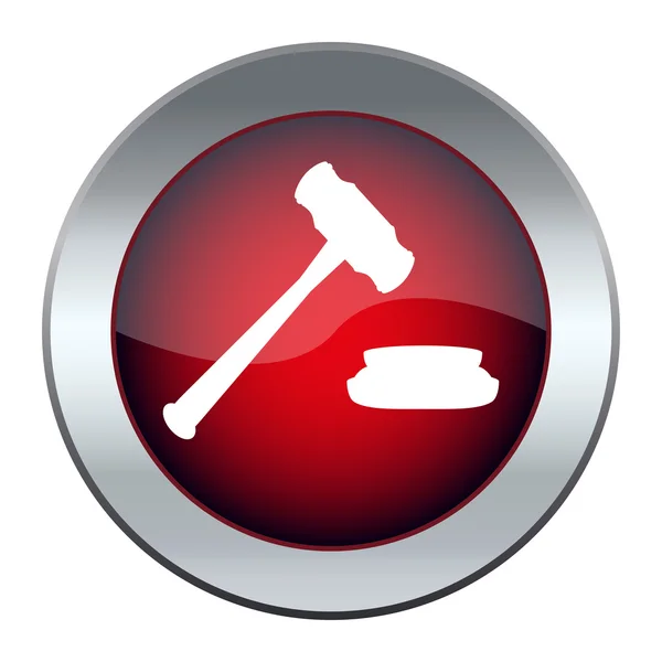 Webben knappen med hammaren, domaren — Stock vektor