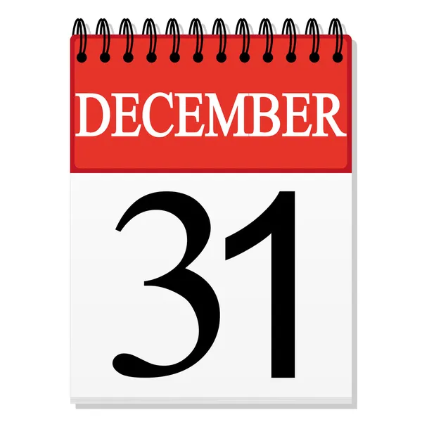 Ark kalender (31 December) — Stock vektor