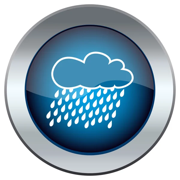 Bouton Web pluie — Image vectorielle