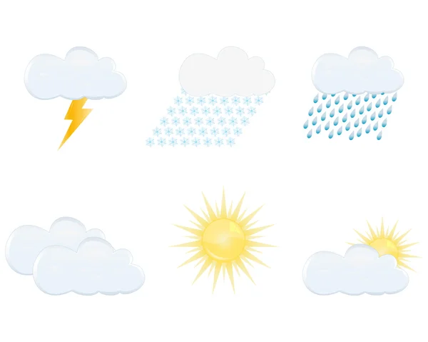Weather forecast icons — Stock Vector
