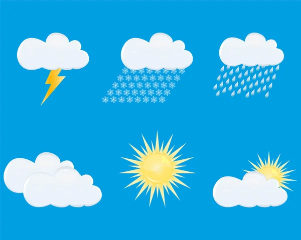 Weather forecast icons — Stock Vector