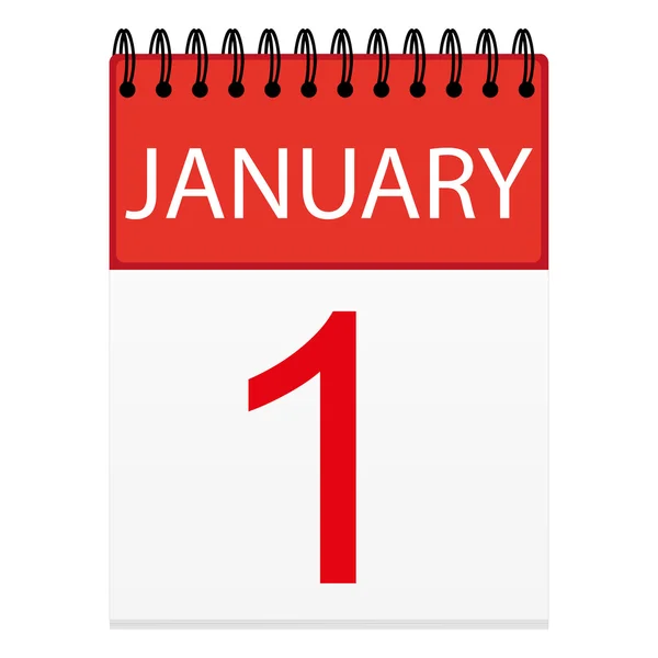 Ark kalender (1 januari) — Stock vektor