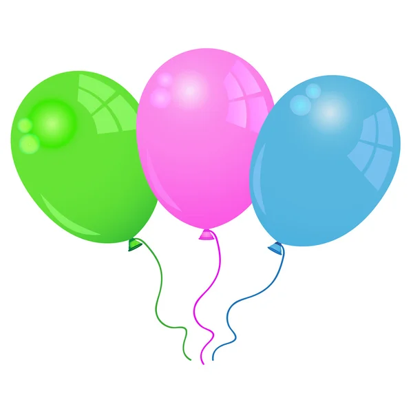 Drie ballonnen — Stockvector