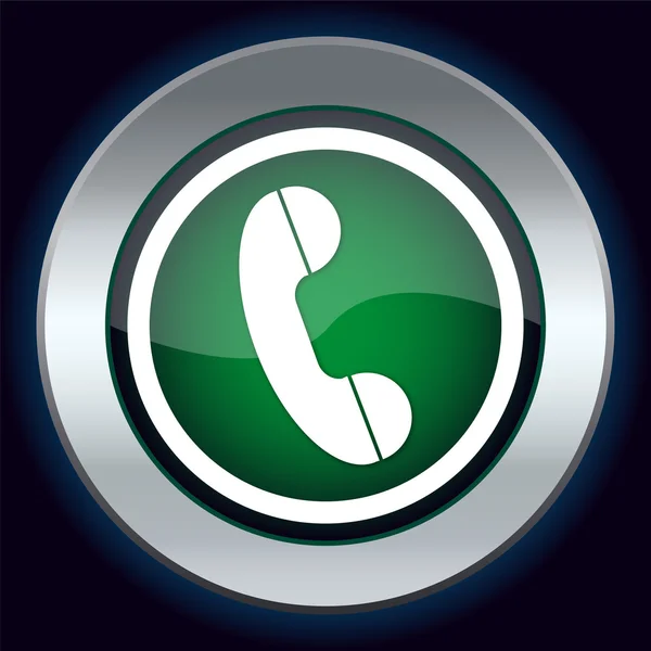 Web knop met de handset — Stockvector