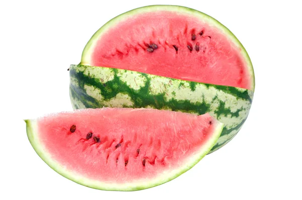 Zralé meloun na bílém pozadí — Stock fotografie