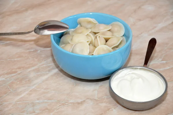 Pelmeni russi — Foto Stock