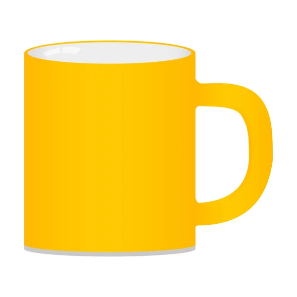 Taza sobre fondo blanco — Vector de stock