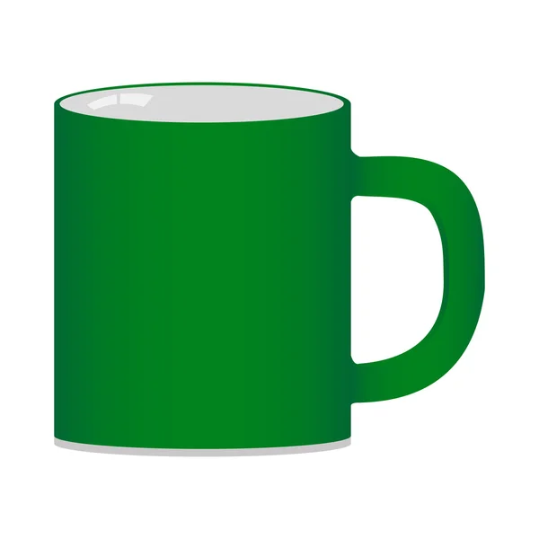 Taza sobre fondo blanco — Vector de stock