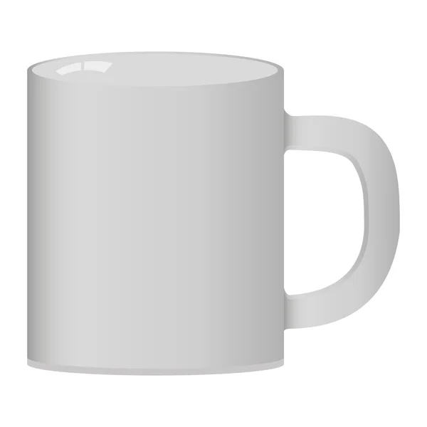 Taza sobre fondo blanco — Vector de stock