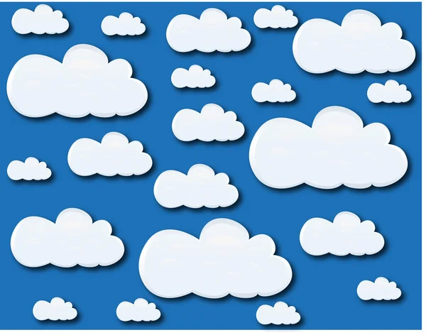 Clouds in the blue sky — Stock Vector