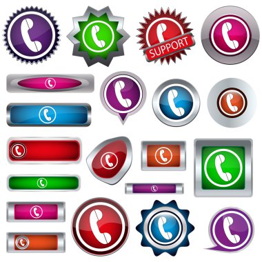 el cihazında renkli düğme kümesi