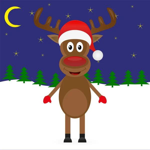 Christmas reindeer — Stock Vector