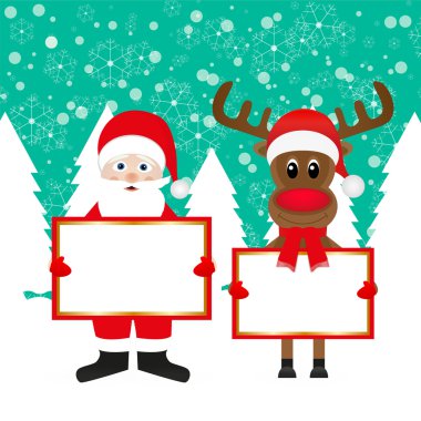 Noel Baba ve Noel reindeer