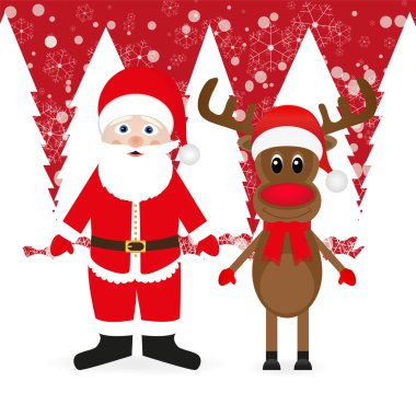 Noel Baba ve Noel reindeer