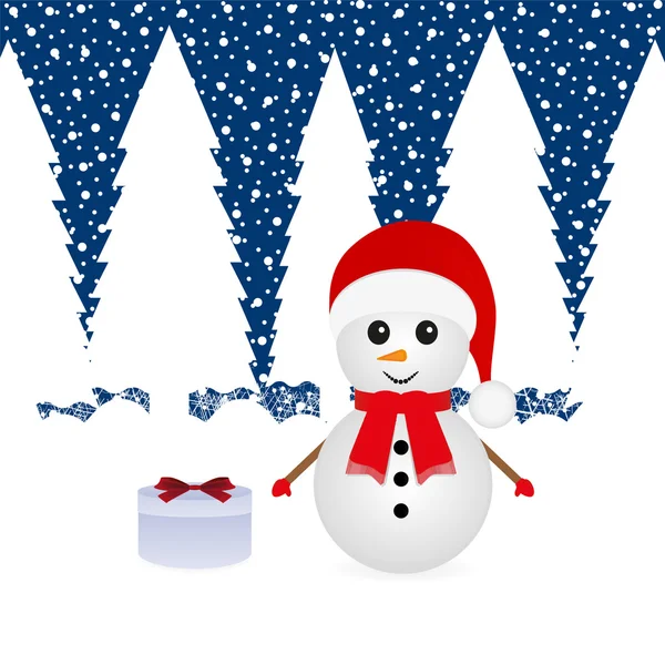 Snowman — Stock Vector