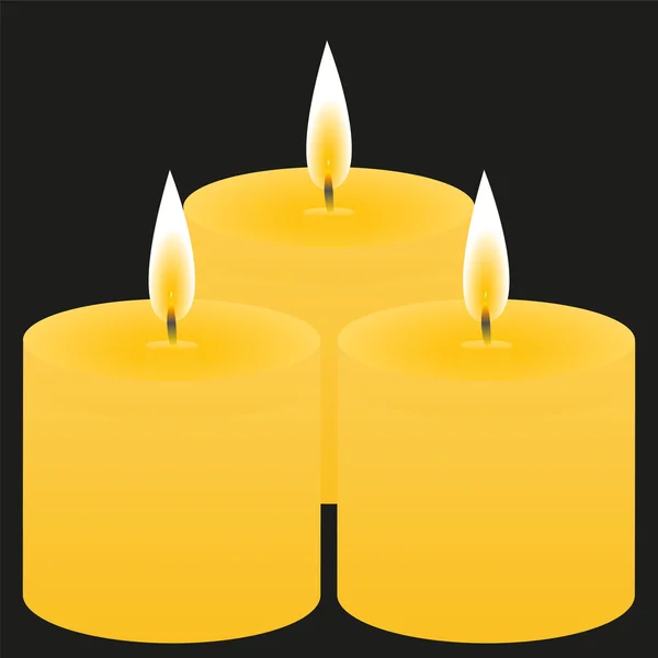 Tres velas — Archivo Imágenes Vectoriales