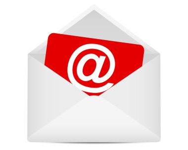 bir zarf içinde e-posta simgesi