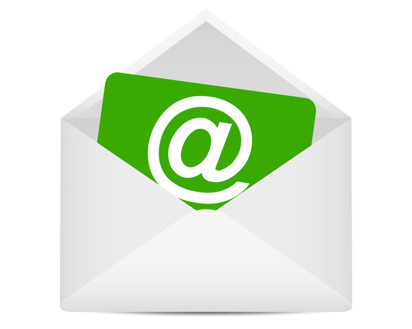 Symbol of e-mail in an envelope