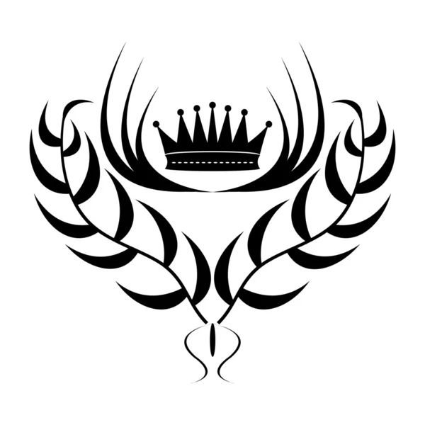Элемент дизайна. корона — стоковый вектор