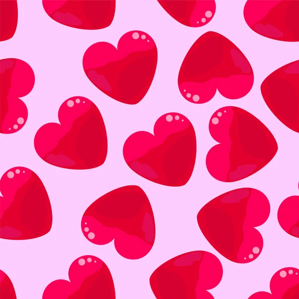 Seamless background of hearts — Stock Vector