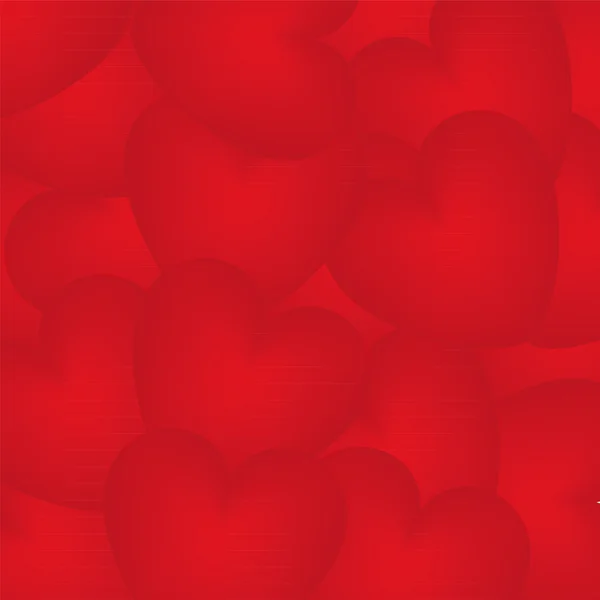 Fond de coeurs rouges — Image vectorielle