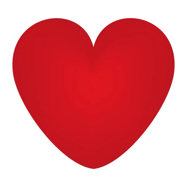 Jasně červené srdce — Stockový vektor