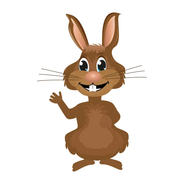 Smiling rabbit — Stock Vector