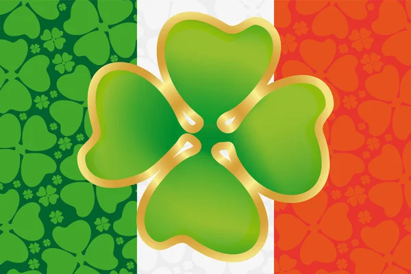 St. Patrick's Day symbol on the flag of Ireland — Stock Vector