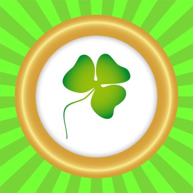 yonca trefoil ışınları ile vintage bir çerçeve içinde