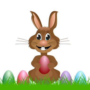 easter bunny yumurta içinde el ile