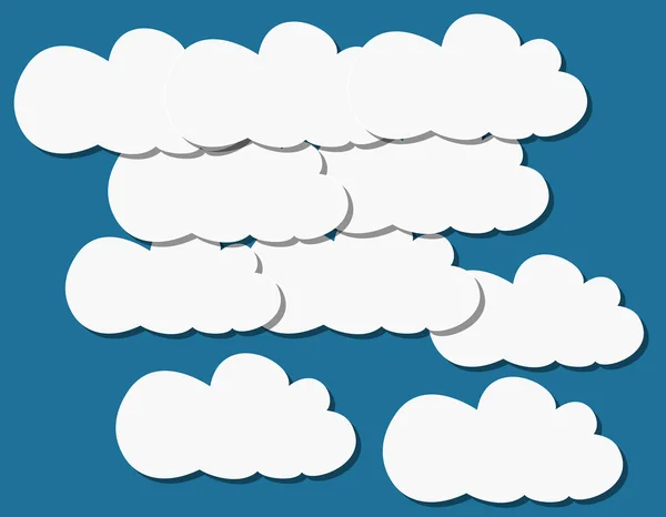 Patterns of clouds of paper — Stock Vector