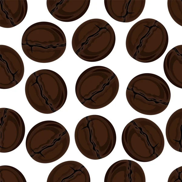 Naadloze textuur. koffie bonen — Stockvector