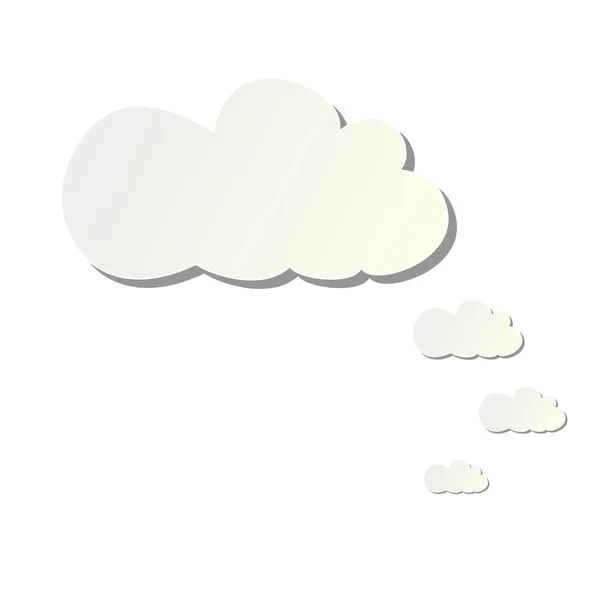 Cloud patterns out of paper — Stock Vector