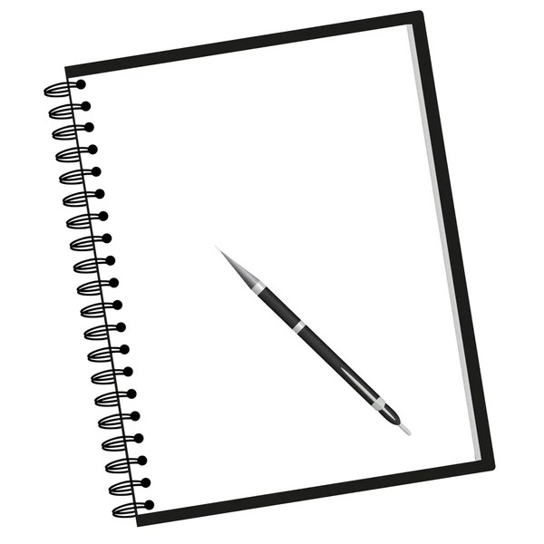 Carnet et stylo — Image vectorielle