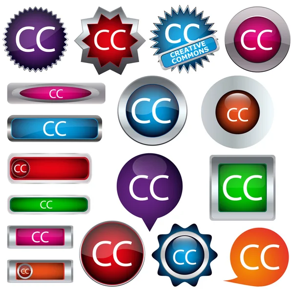 Set of colored buttons — Stock Vector