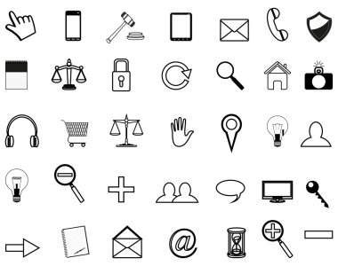 Web sitesi için iş Icons set