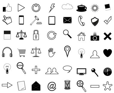 Web sitesi için iş Icons set