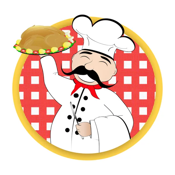 Chef feliz — Vector de stock