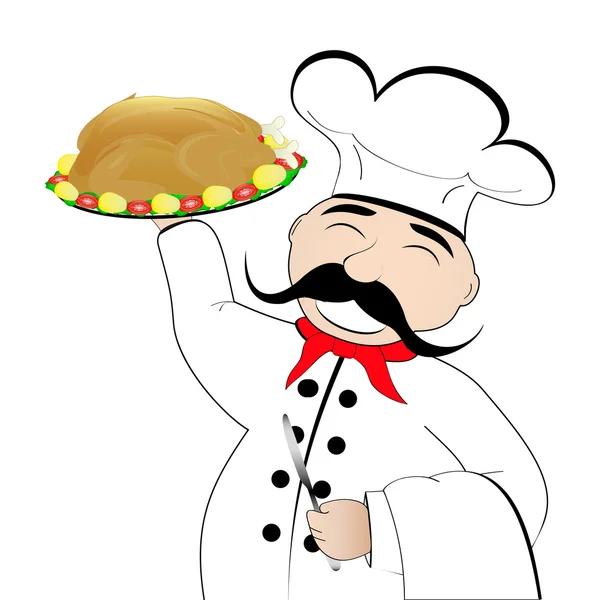 Chef feliz — Vector de stock