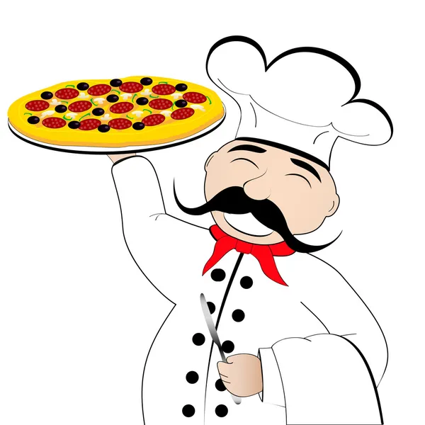 Chef de pizza — Image vectorielle