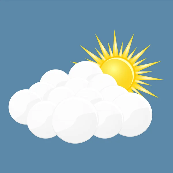 Icône "nuageux " — Image vectorielle