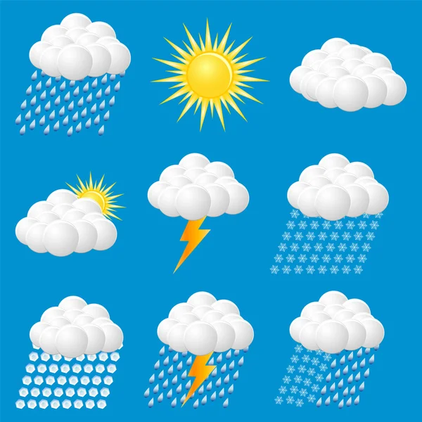 Weather Web vector Icons Set — Stock Vector