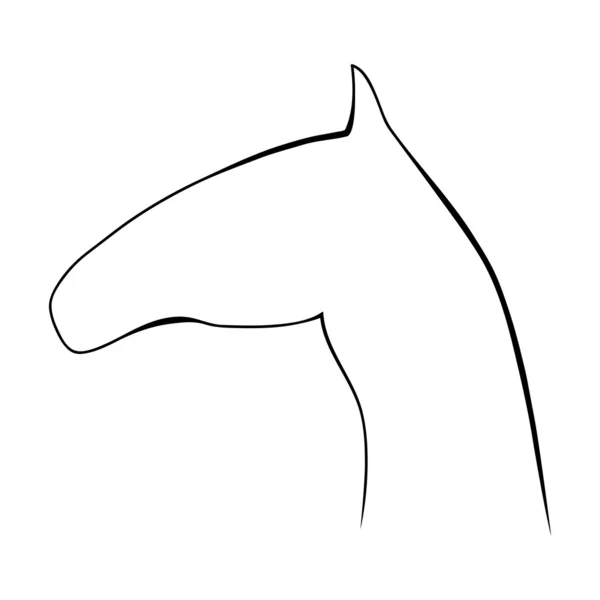 Silueta de un caballo — Vector de stock