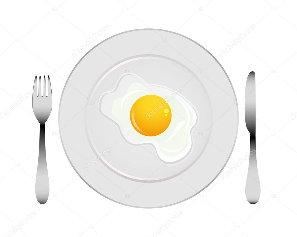 Plate with eggs