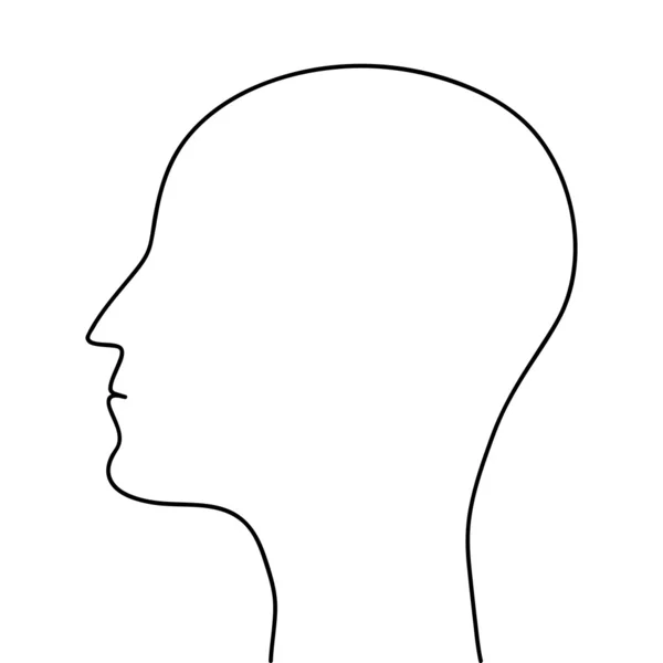 Silhouette of a man head — Stock Vector