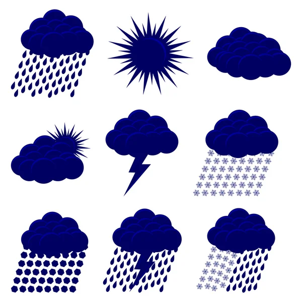 Weather Web vector Icons Set — Stock Vector